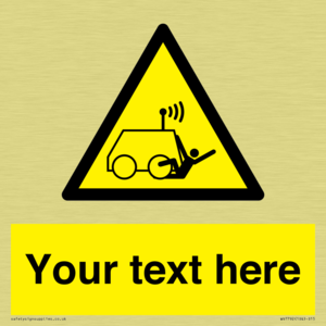 Custom warning run over by operator controlled machine